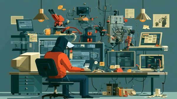 image of an elaborate onine scam operation
