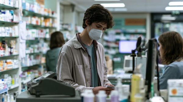 a pharmacy checkout counte