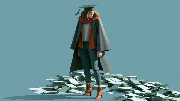 image showing student loan debt