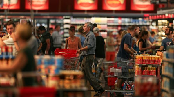 image of consumers consuming