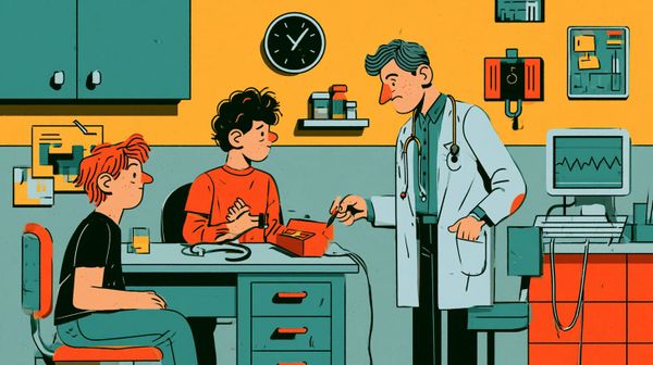 image of a doctor visit