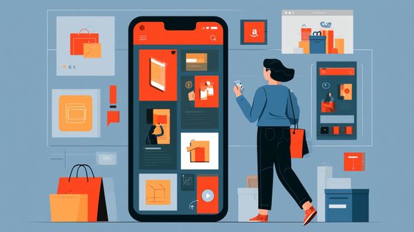 image shows a consumer shopping online