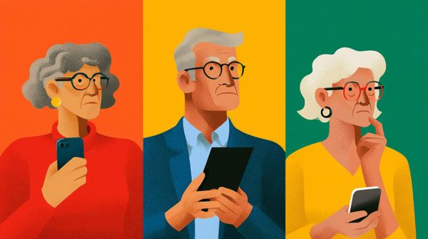 graphic illustrating seniors considering Medicare plans