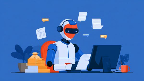 Image shows an AI agent at work
