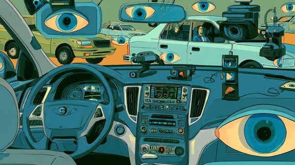 Image shows car spying on its owner