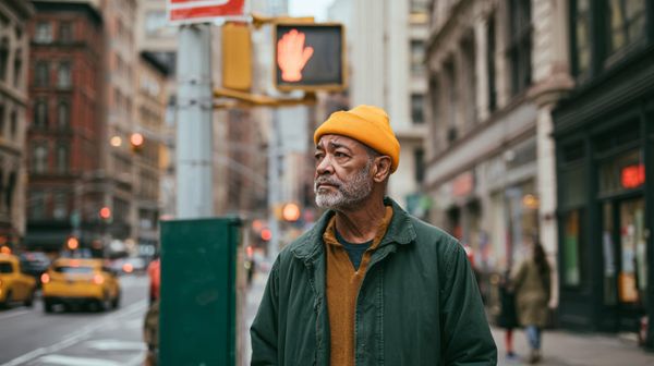 Image of a worried older man