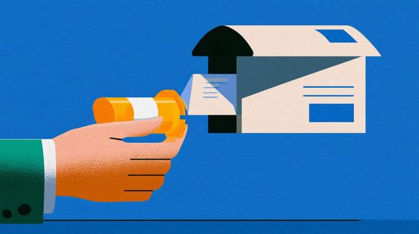 Image shows a prescription in the mail