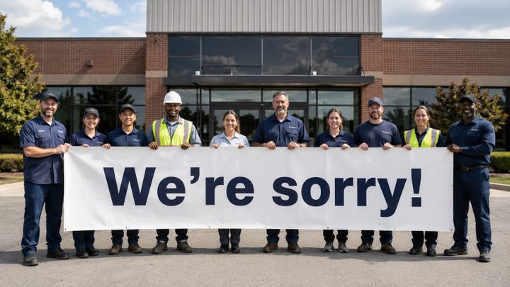Should businesses apologize when they fail to deliver, or turn out substandard products?