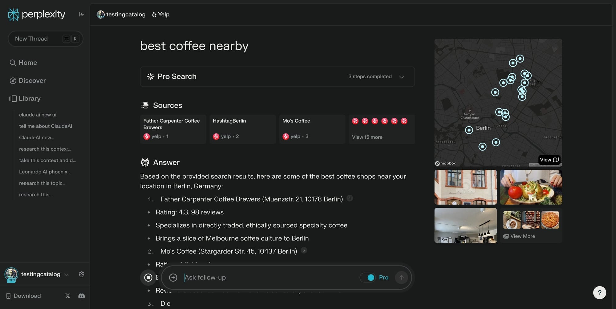 New Perplexity search assistants