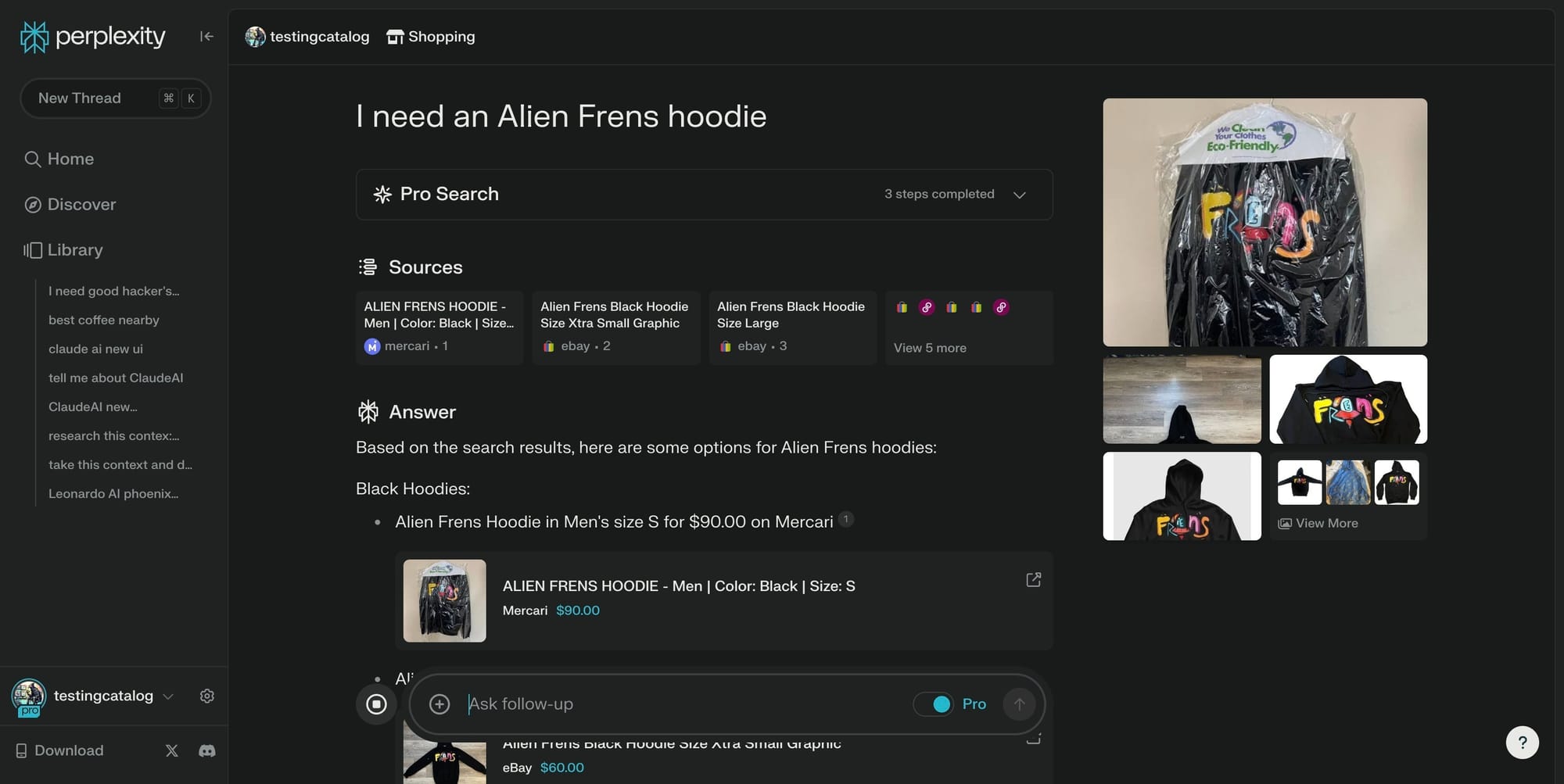 New Perplexity search assistants