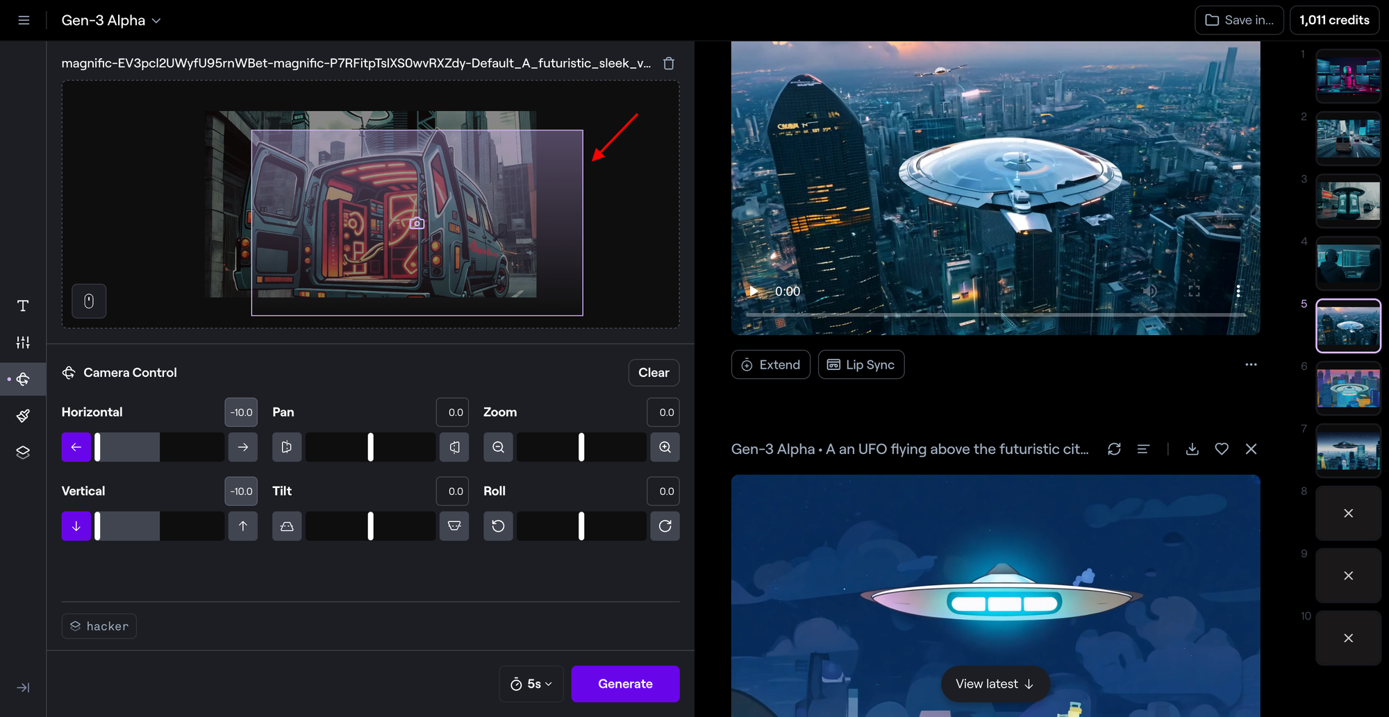Camera control for gen3