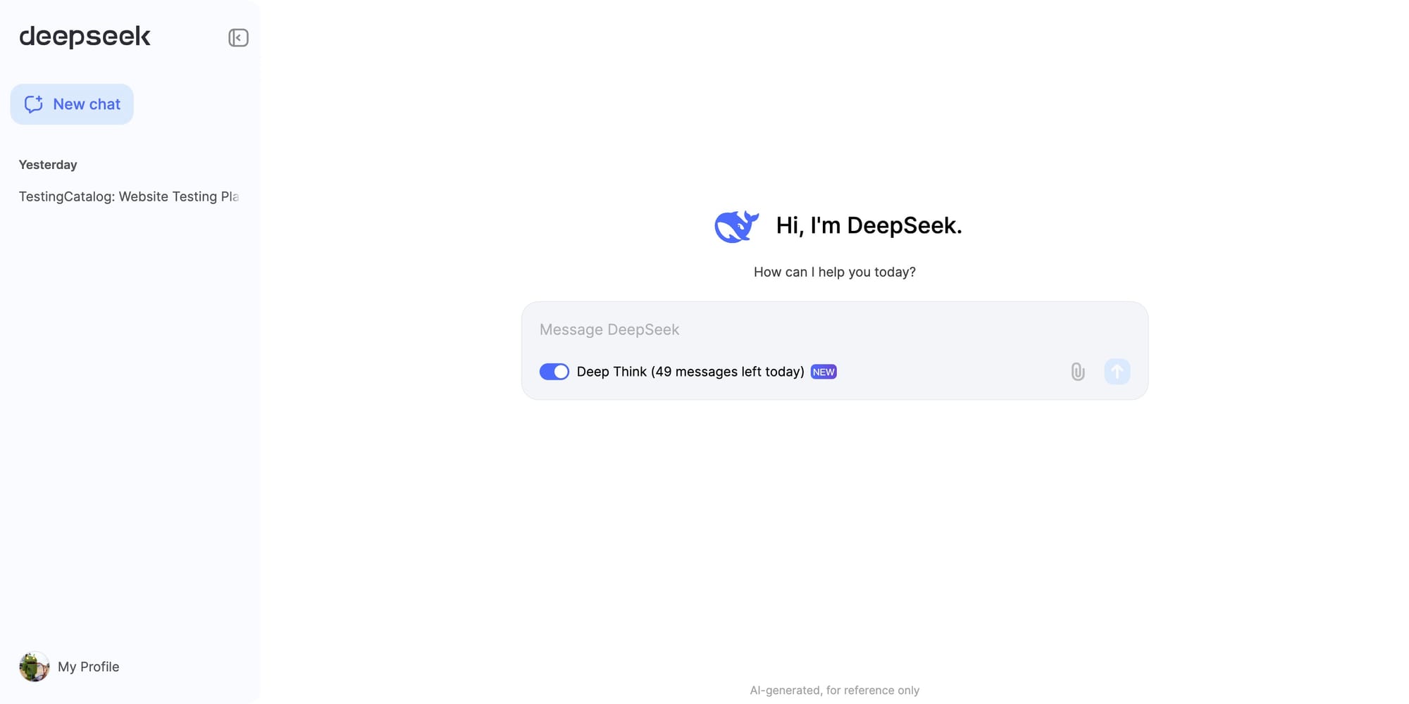 Deepseek Chat UI
