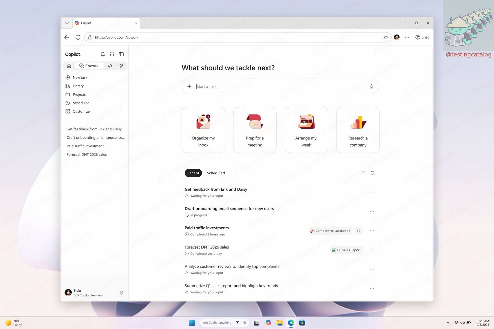 Exclusive: Copilot Cowork tab of Copilot super app
