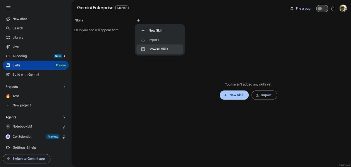 Google is working on Skills Marketplace for Gemini Business