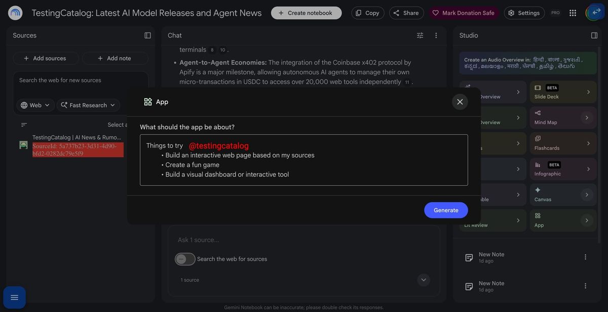Google is working on interactive Apps for Gemini Notebook