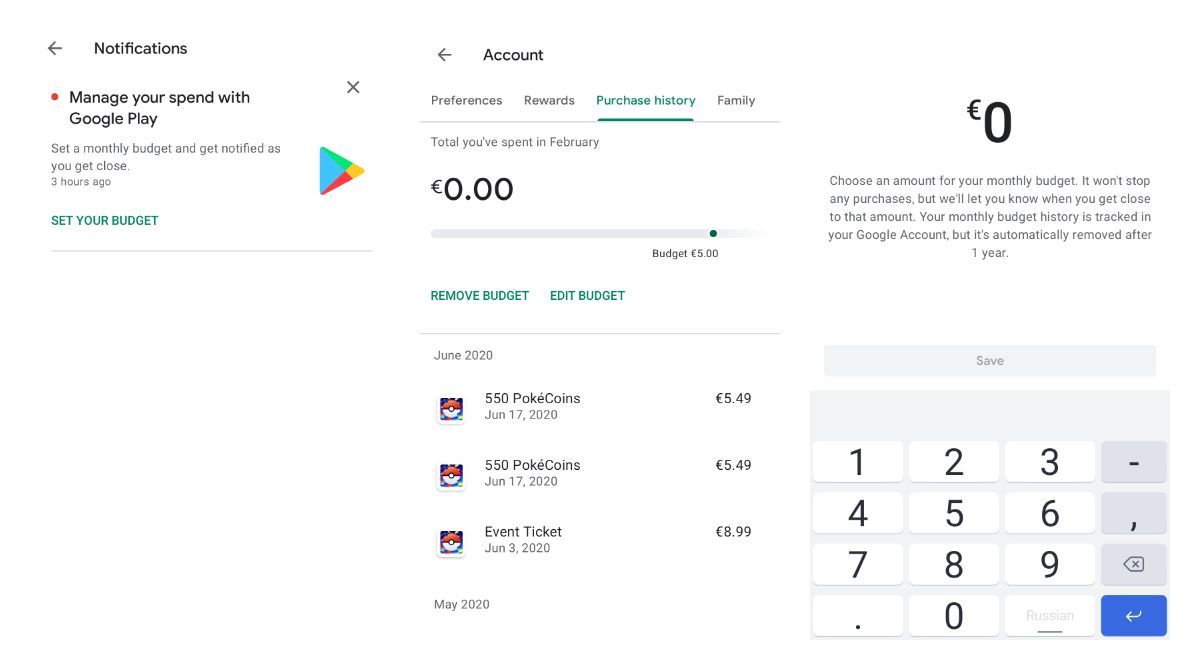How to set a spending limit on Google Play