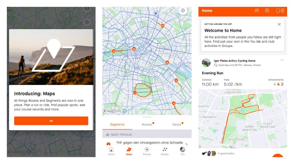 Strava got a huge UI redesign in order to prepare for future feature releases