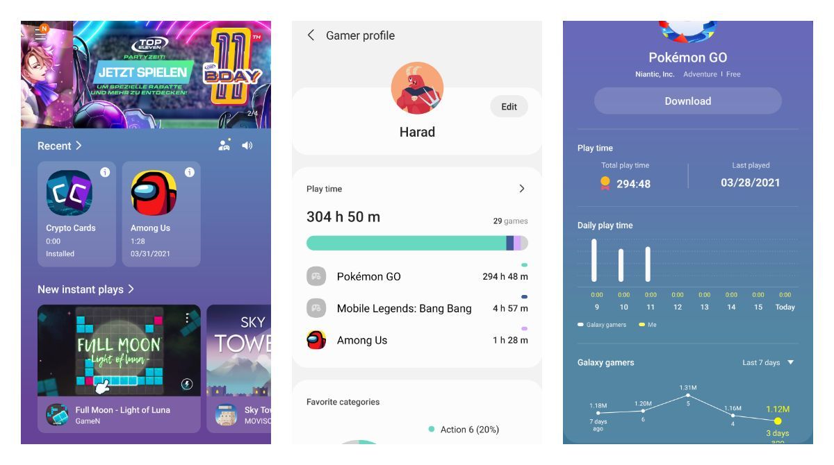 Samsung silently updated its Game Launcher by adding a gamer profile page