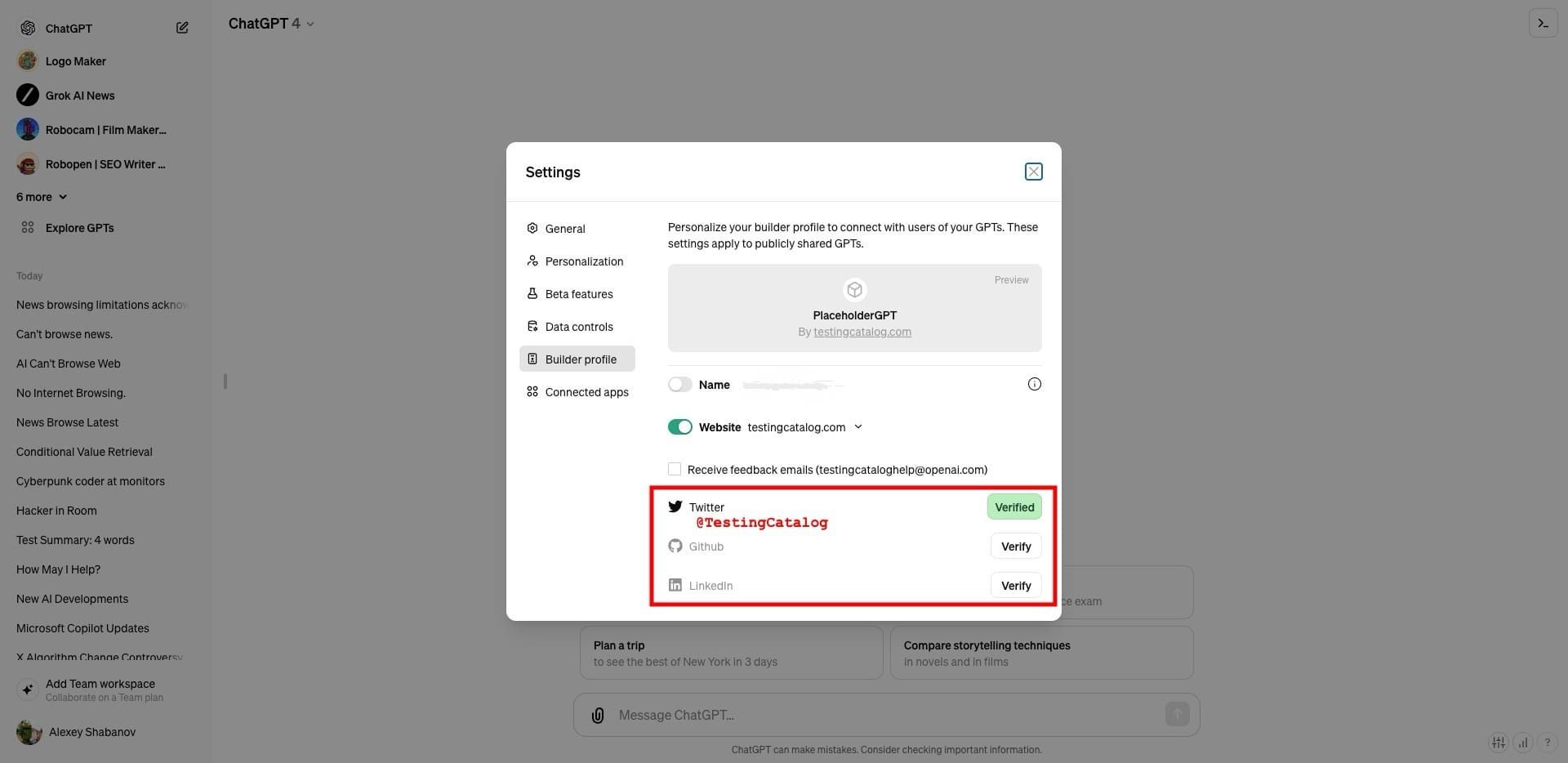 OpenAI keeps working on GPT ratings and teases social profiles