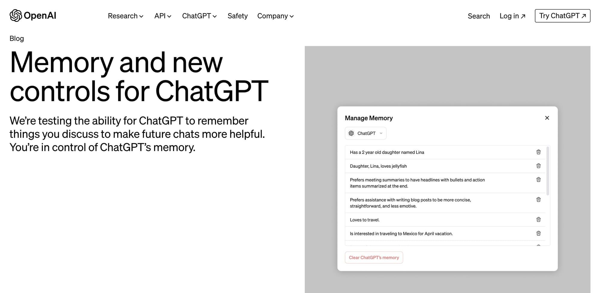 OpenAI rolls out memory feature for selected GPT users