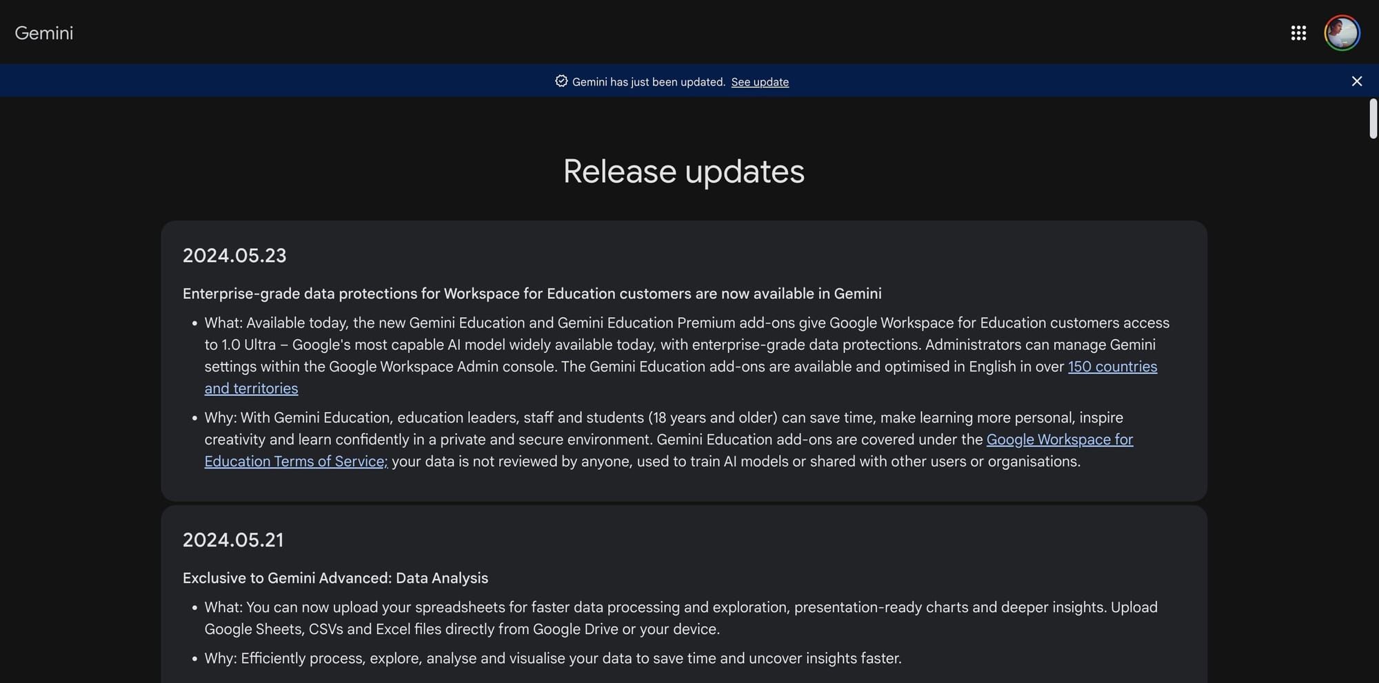 Google Gemini got enterprise-grade data protection for Workspace for Education