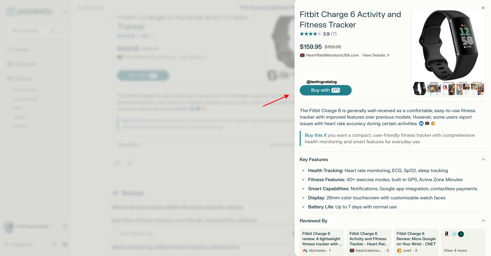Perplexity Pro Shopping
