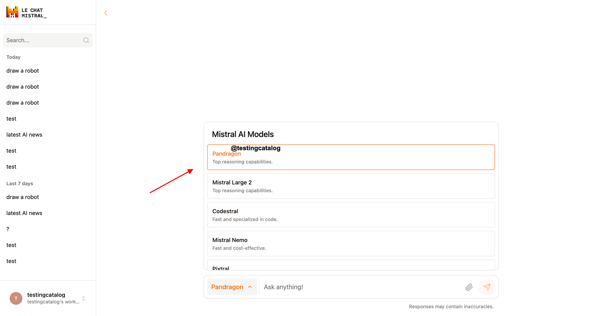 Mistral AI Pandragon