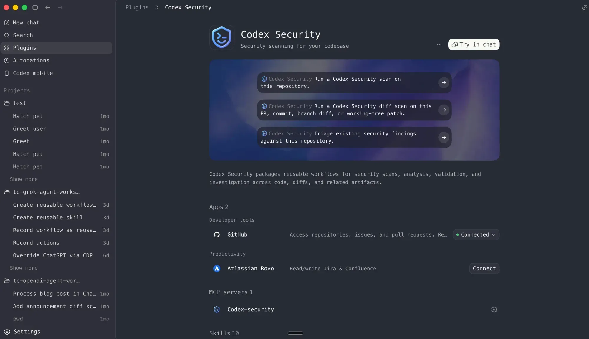 New Security Plugin on Codex