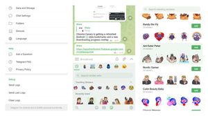 Telegram beta adds trending swimlane to stickers discovery tab