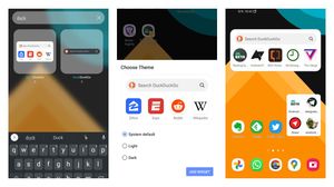 DuckDuckGo beta got a new search widget with favourite shortcuts