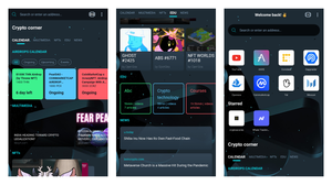Opera's Crypto Browser got more content on its home tab to show upcoming airdrops and NFTs