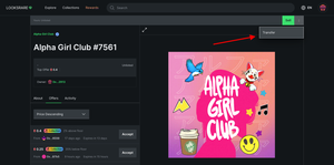 Now you can transfer NFTs via LooksRare too