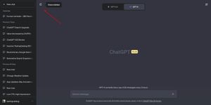 ChatGPT rolled out a collapsible sidebar toggle