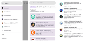 ChatGPT rolls out GPT Store for Android beta users