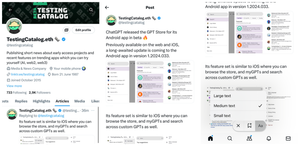 Twitter's new 'Articles' tab now visible on the iOS app