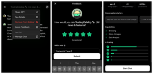 GPT Store now has social links, new about pages, and 5-star ratings