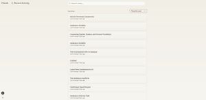 Recent Chats page on ClaudeAI