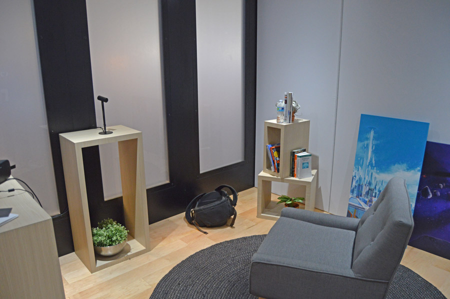 The living room set up for Oculus' consumer version demo