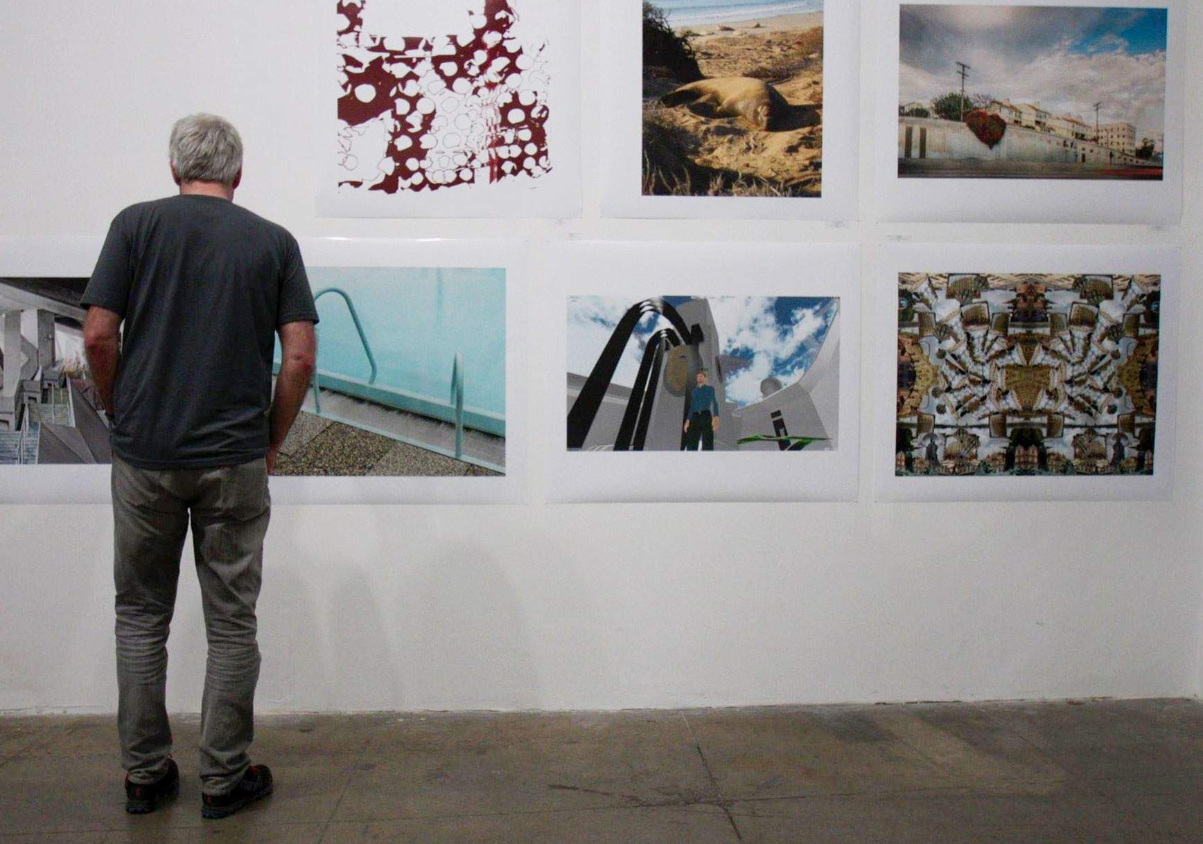 Isovista artist Adam Walker had his Cyberlith piece from the most recent virtual gallery displayed at the LACDA [image source]