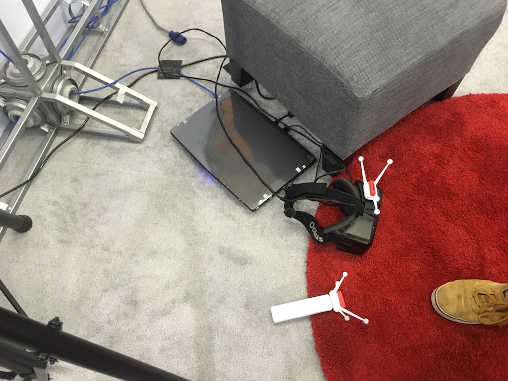 A laptop computing for an Oculus Rift DK2