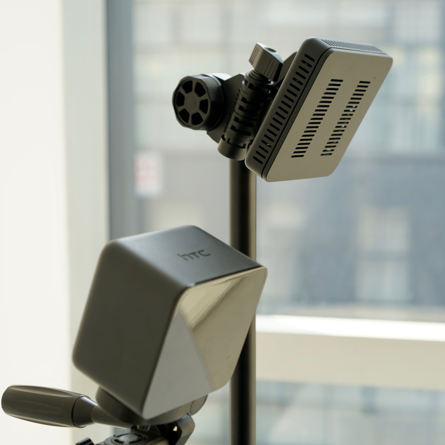 The video transmitter is placed high with a 160 degree field of view to cover play areas. Photo credit: TPCAST