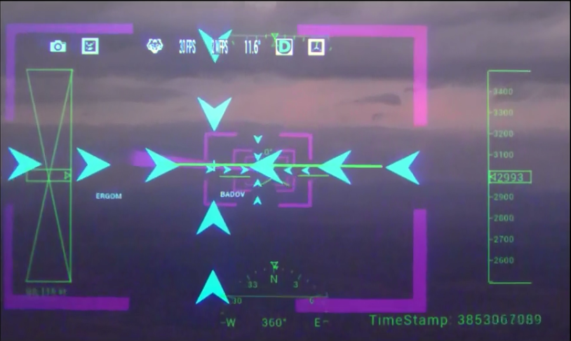 A corridor overlay can let pilots know when they are going off course.
