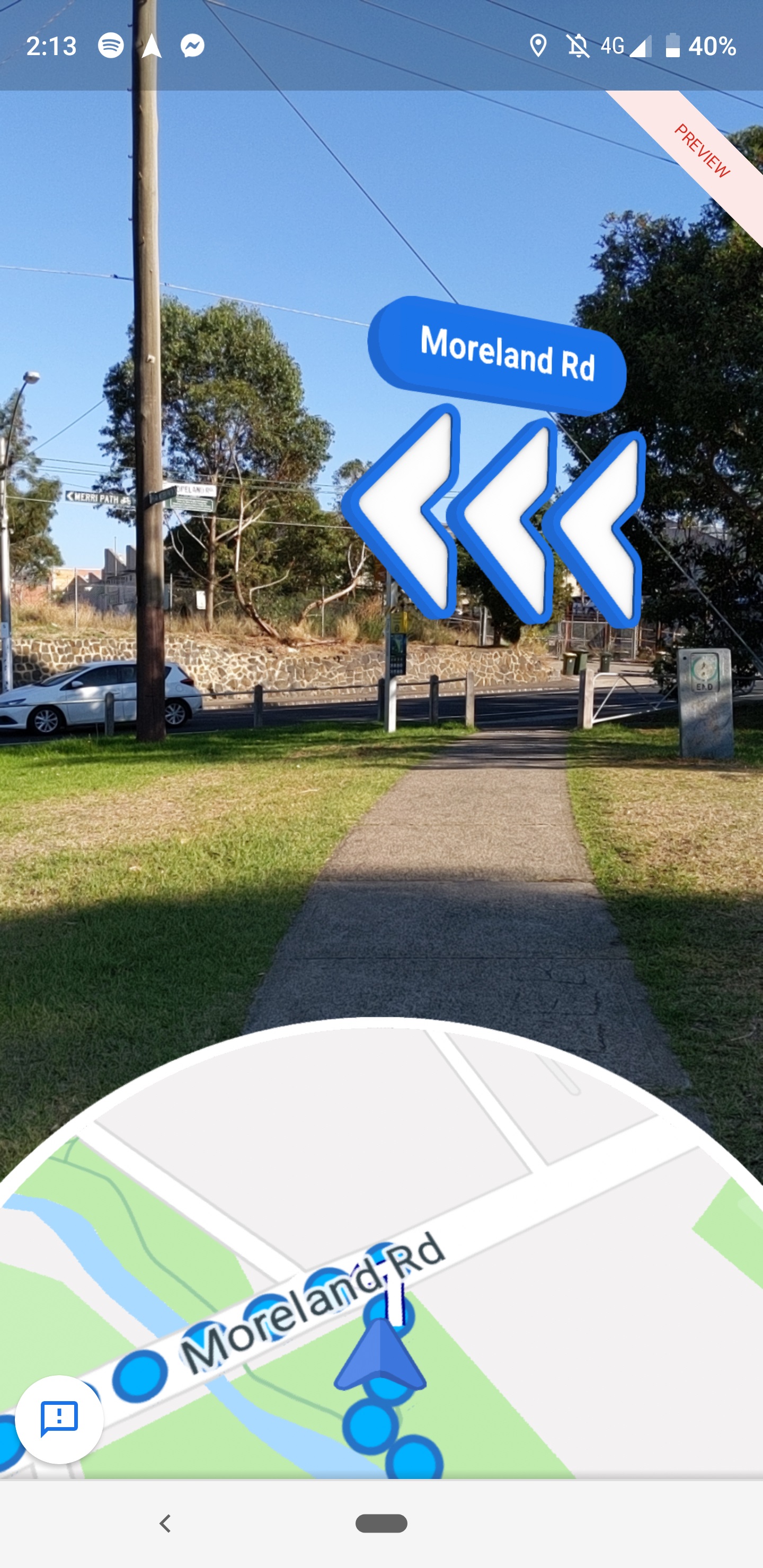 google ar maps arrow sky