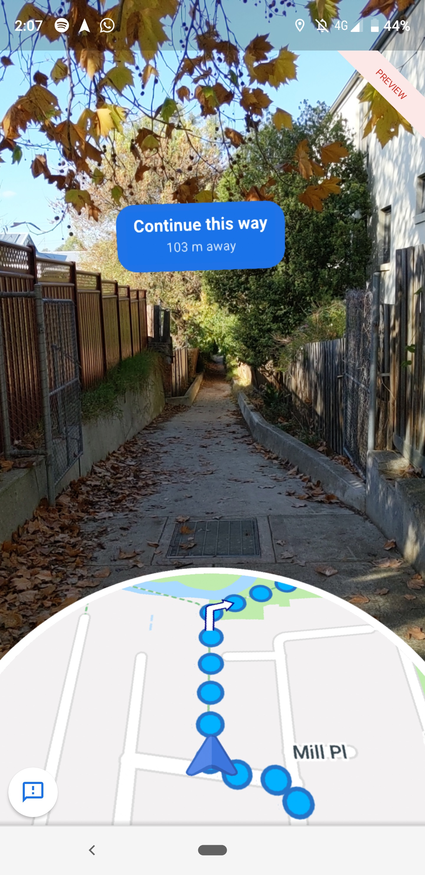 google ar maps continue this way