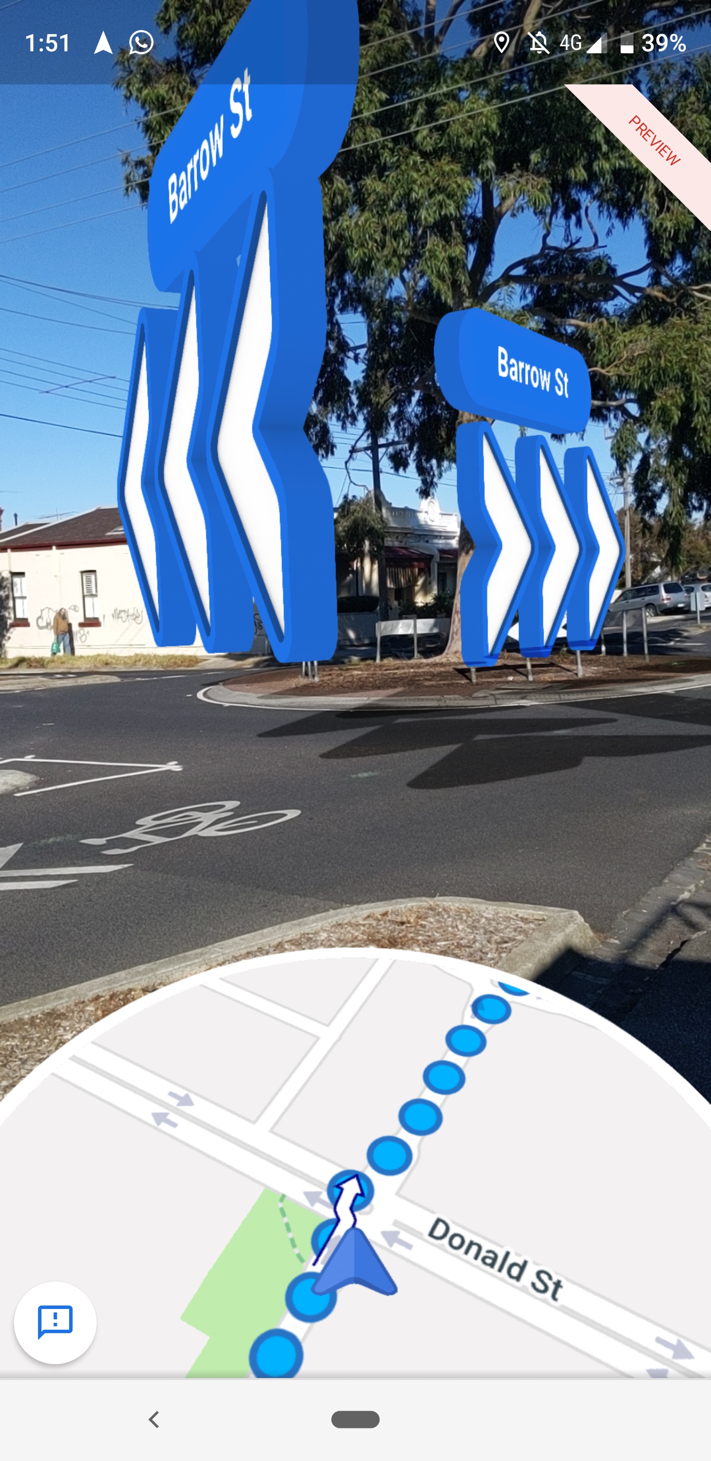 google ar maps roundabout confusion