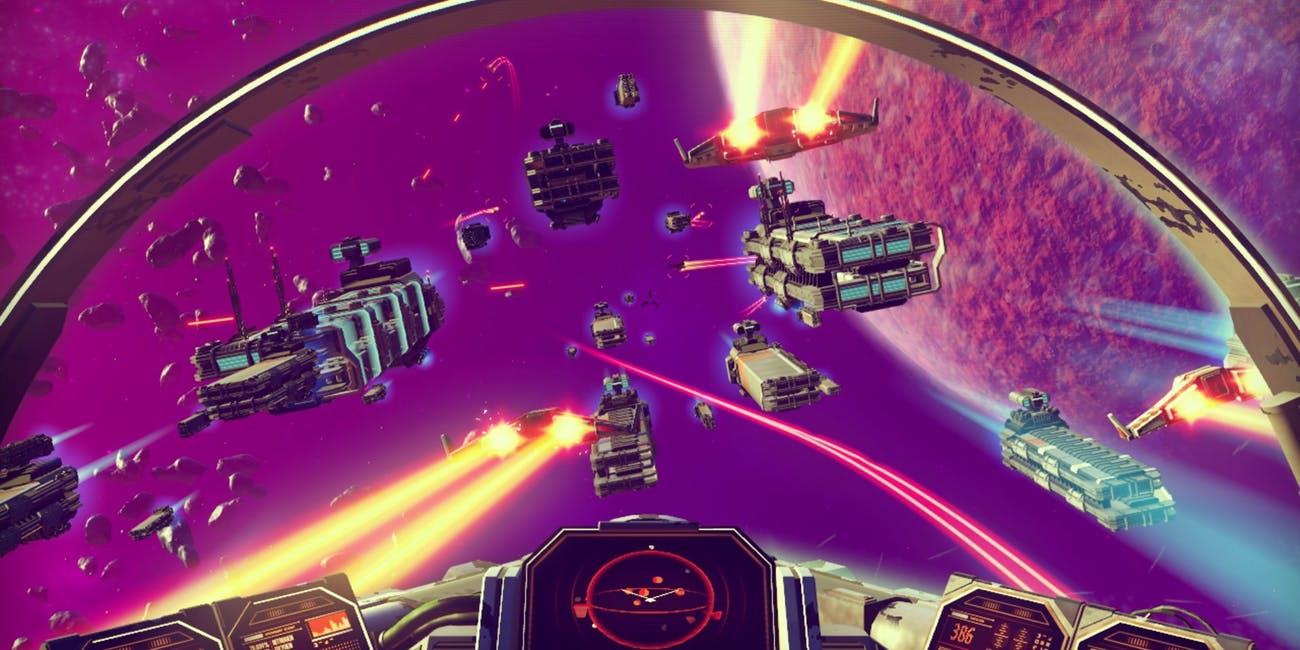 no mans sky space combat screenshot