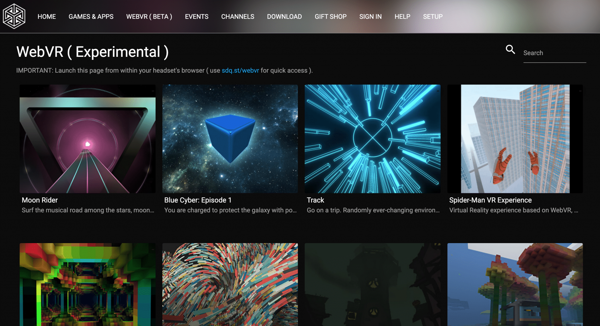 sidequest webvr list
