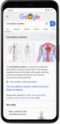 Google search results AR