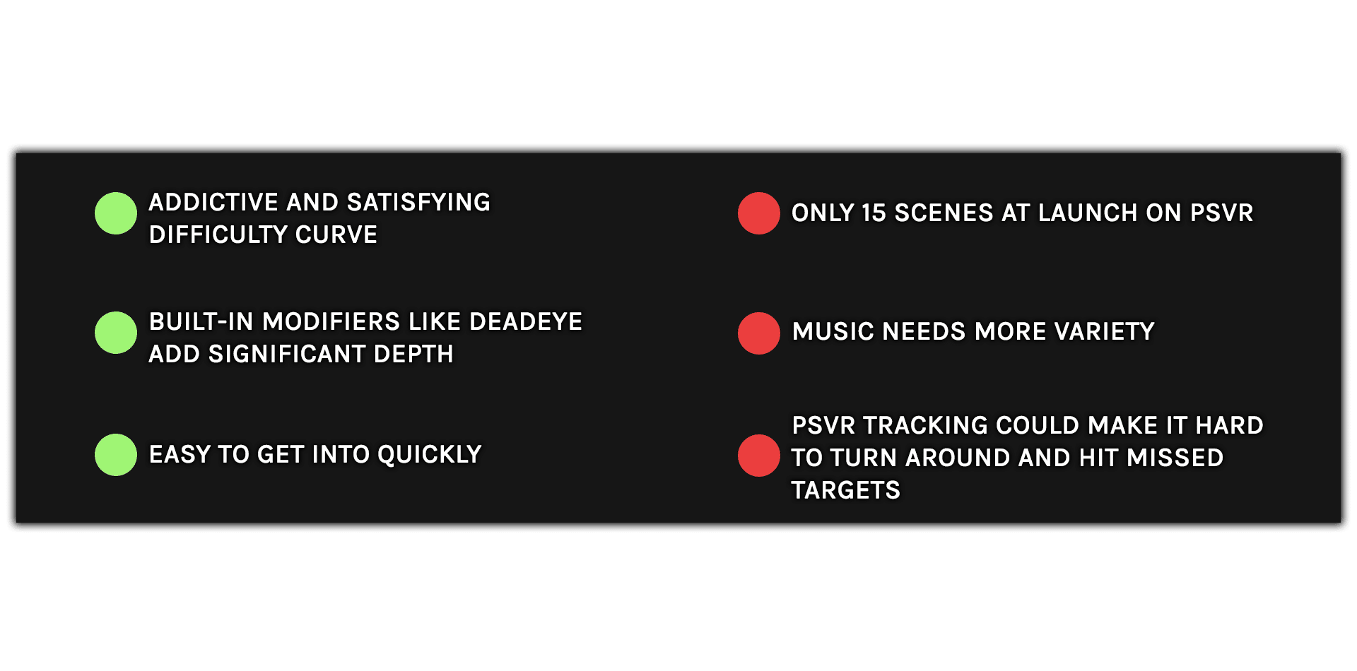 pistol whip review points