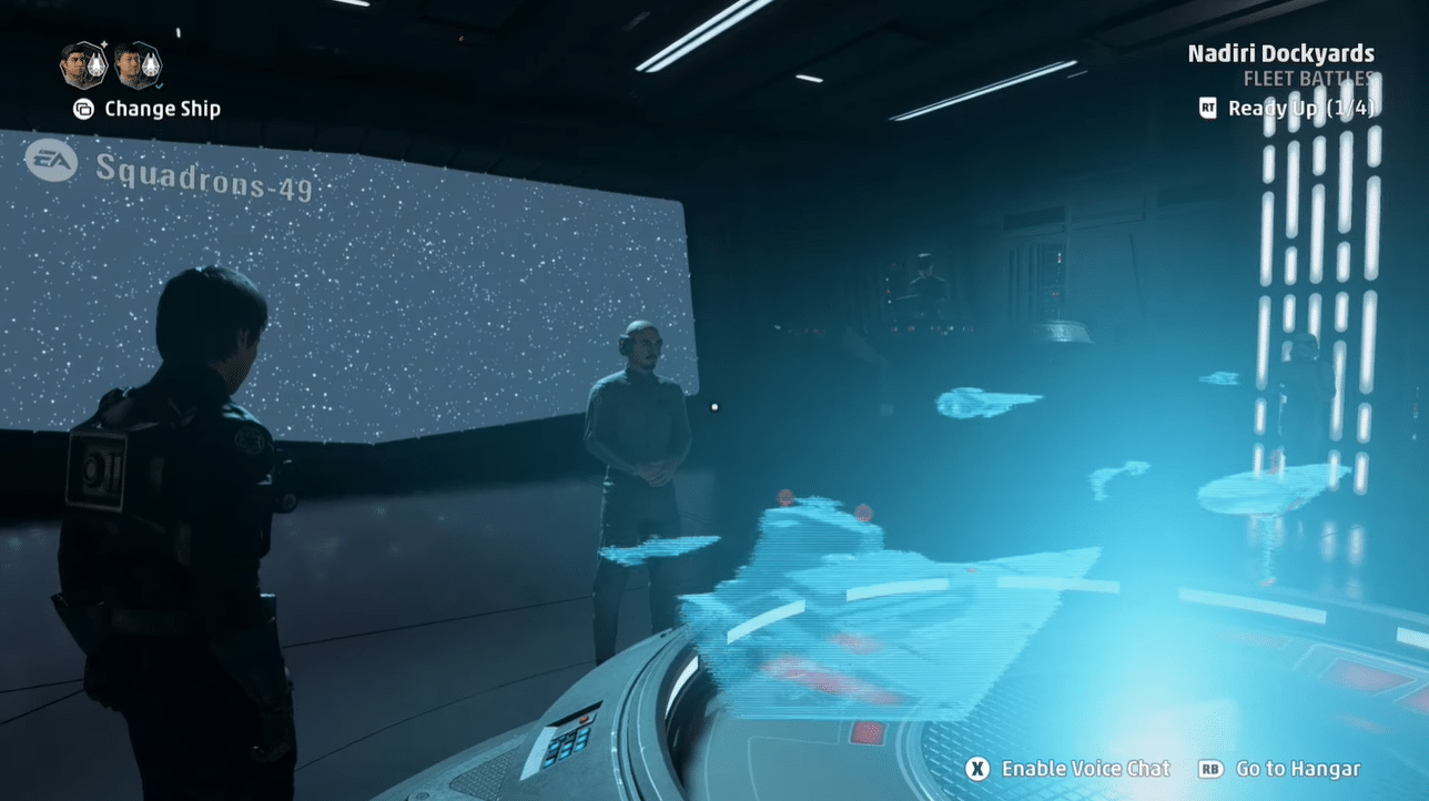 pre-game lobby star wars squadrons